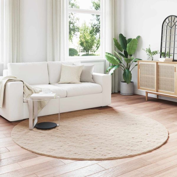 Противоплъзгащ килим от изкуствен заек Olite Таупе Ø 200 см