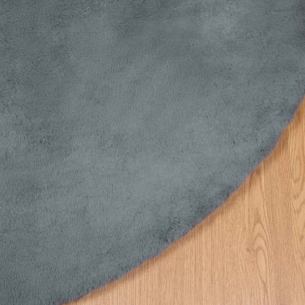 Противоплъзгащ килим от изкуствен заек Olite Антрацит Ø 200 см