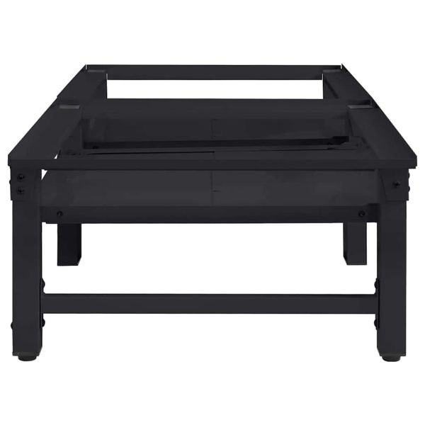 Педестал за пералня 2 pcs Черен 124,5 x 61,5 x 32,5 см Стомана