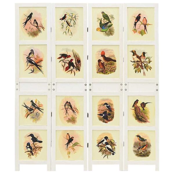 Ромdivider панел Бяло 212 x 165 см МДФ