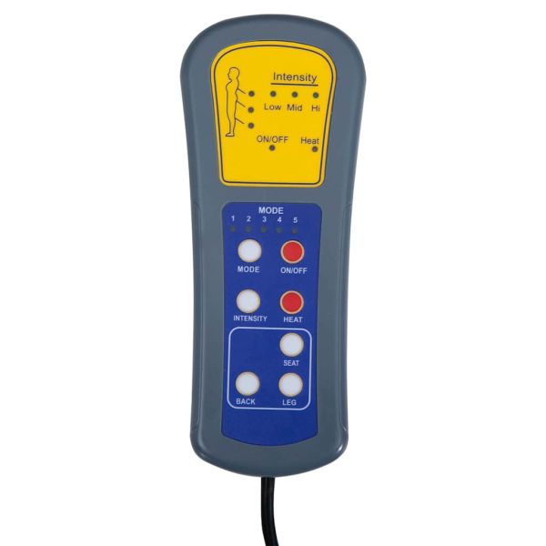 Електрически масажен стол, тъмносив, текстил