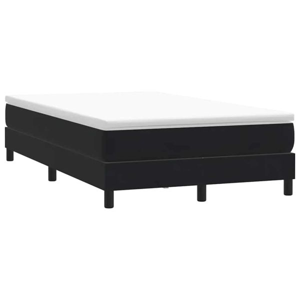 Box Spring Легло без матрак Черно 120x210 cm Кадифе
