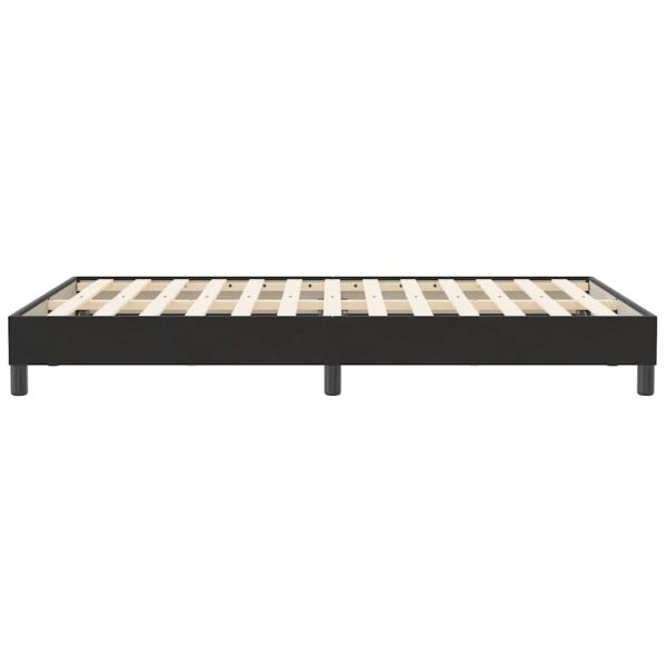 Box Spring Легло без матрак Черно 120x210 cm Кадифе
