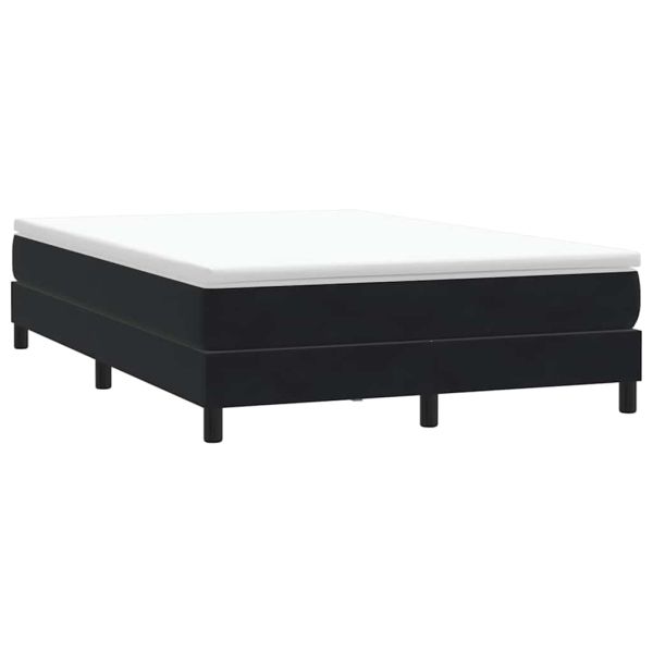 Box Spring Легло без матрак Черно 140x210 cm Velvet