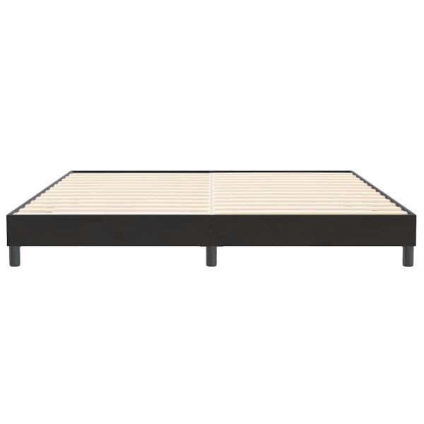 Box Spring Легло без матрак Черно 200x210 cm Кадифе