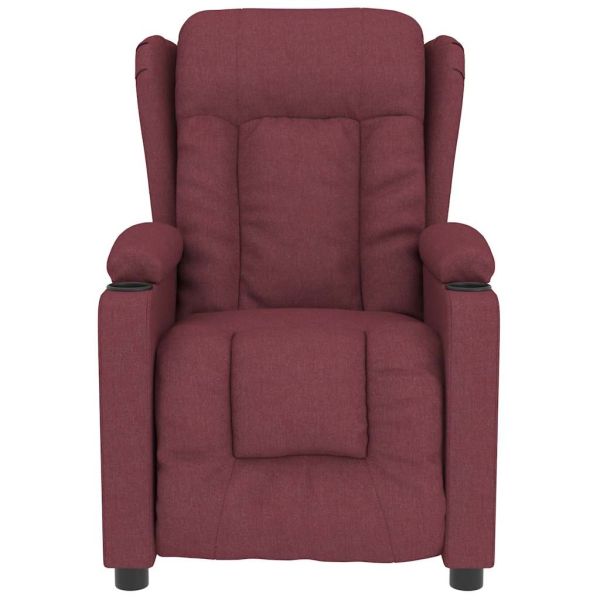 Масажен стол, виненочервен, текстил