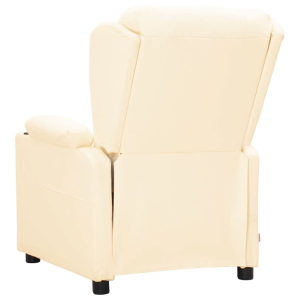 Реклайнер, кремав, изкуствена кожа