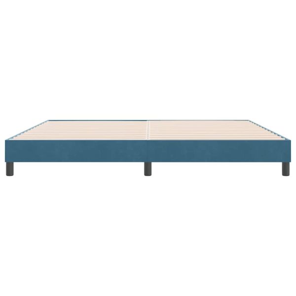 Box Spring легло без матрак Тъмно синьо 180x210 cm кадифе