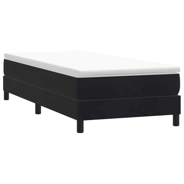 Box Spring Легло без матрак Черно 80x220 cm Кадифе