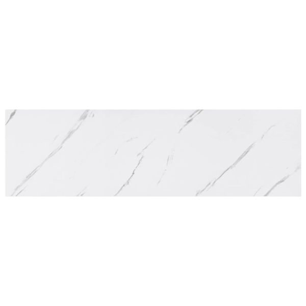 Стенен рафт 4 бр. Бял мрамор 90 x 23,5 x 3,8 cm