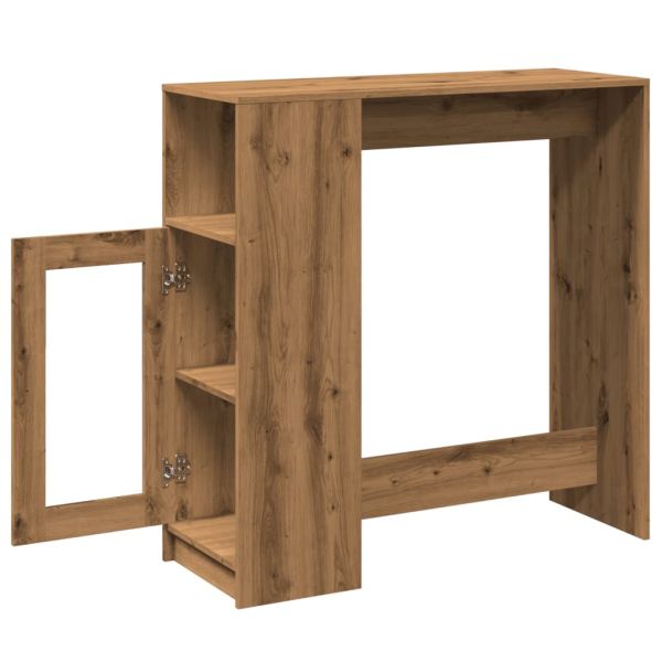 Бар маса с рафтове, 101x40x103,5 см, инженерно дърво