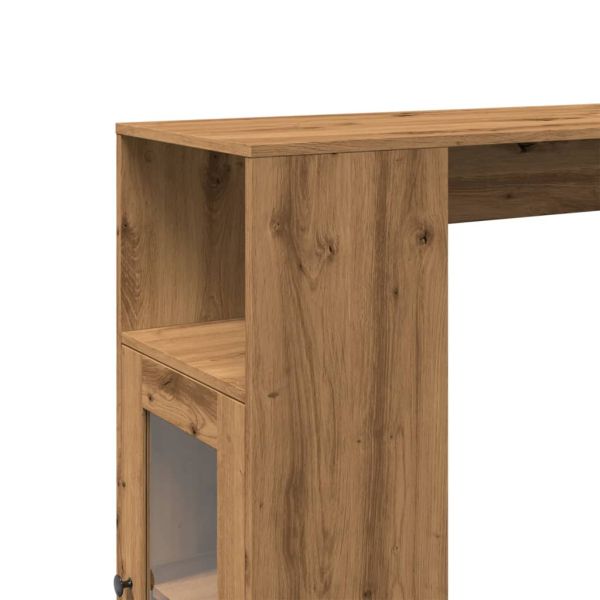 Бар маса с рафтове, 101x40x103,5 см, инженерно дърво