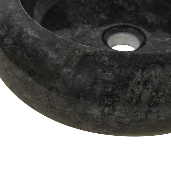 Мивка, 40x12 см, мрамор, черна