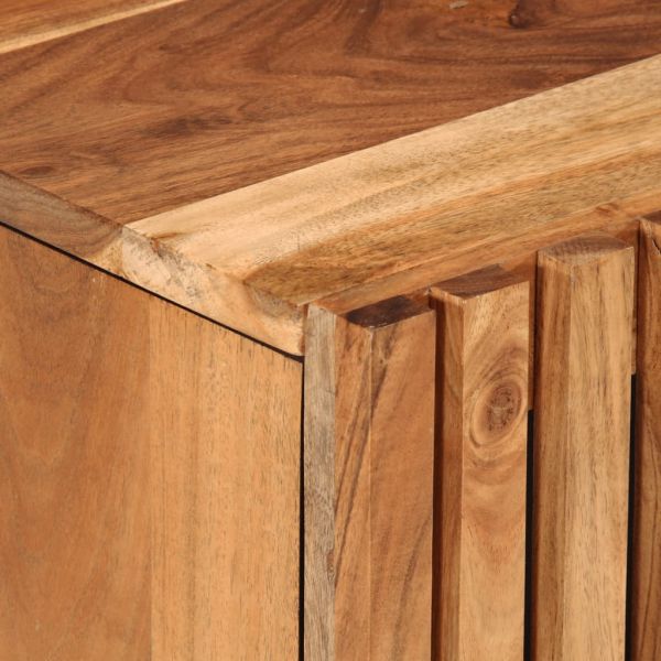 Комплект мебели за баня, 2 части, масивна акациева дървесина