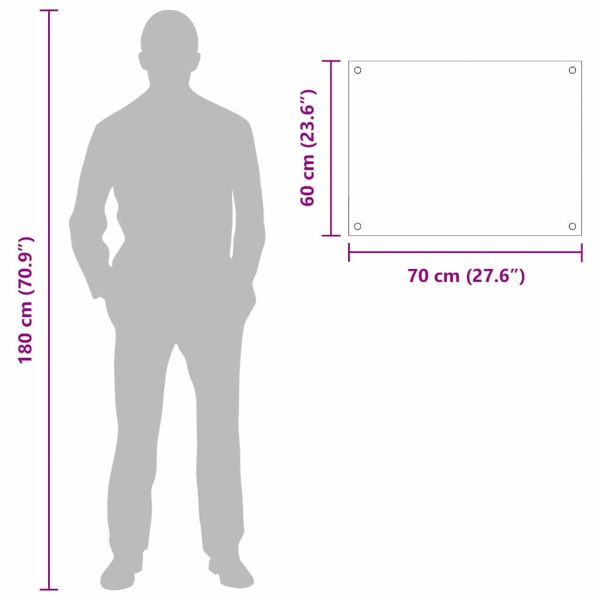 Кухненски заден панел 2 pcs Тъмен сив 70 x 60 cm