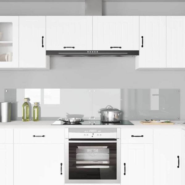 Кухненски гръб 2 pcs Прозрачен 110 x 40 cm закалено стъкло