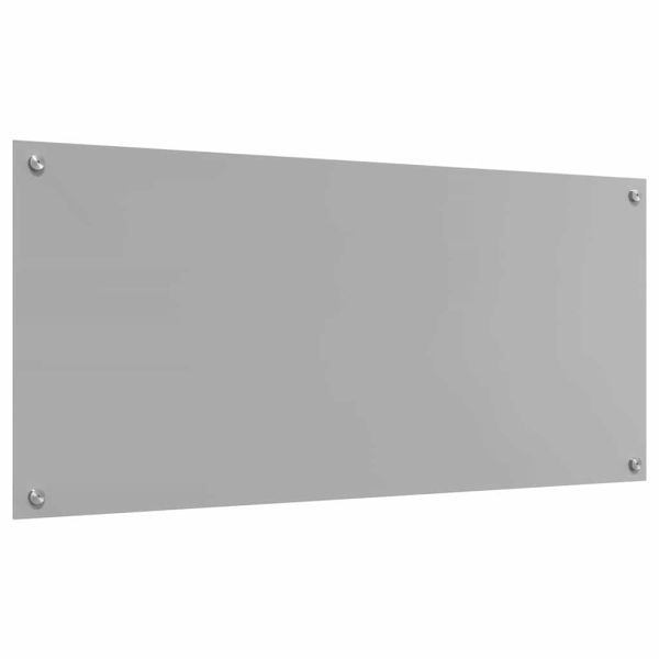 Кухненски гръб 2 pcs Светлосиво 110 x 50 cm закалено стъкло