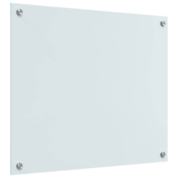 Кухненски гръб 2 pcs Бяло 70 x 60 cm закалено стъкло