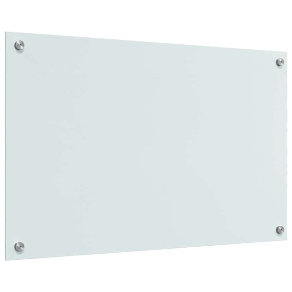 Кухненски гръб 2 pcs Бяло 80 x 50 cm закалено стъкло