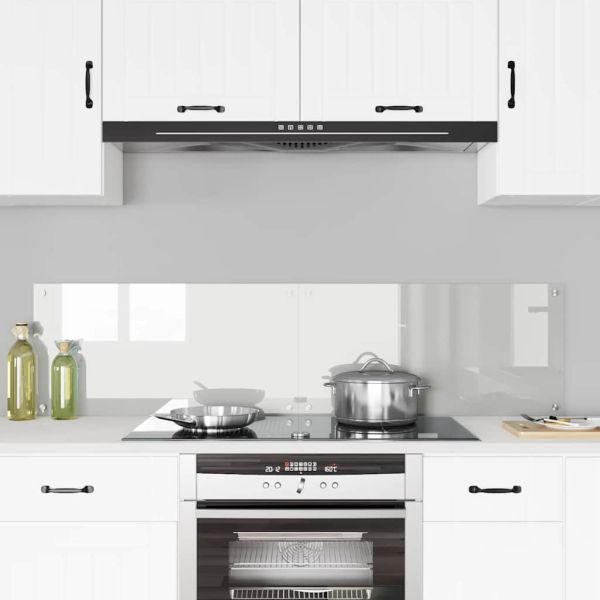 Кухненски гръб 2 pcs Прозрачен 80 x 40 cm закалено стъкло