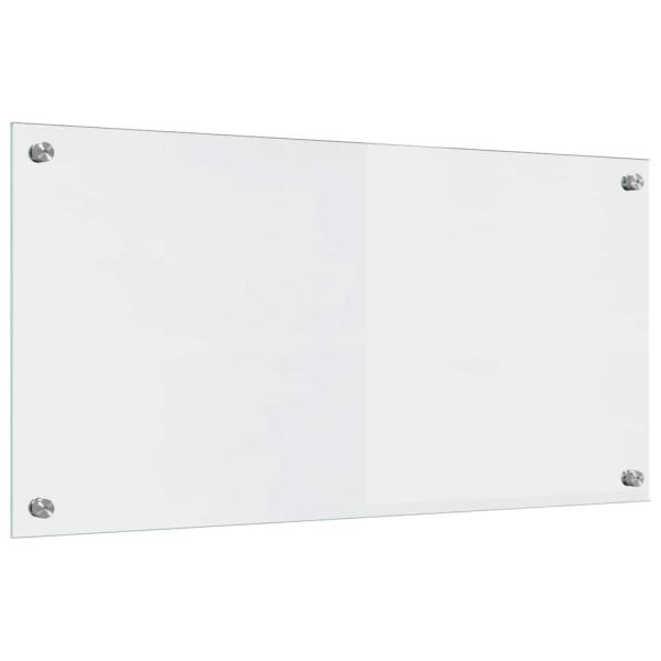Кухненски гръб 2 pcs Прозрачен 80 x 40 cm закалено стъкло