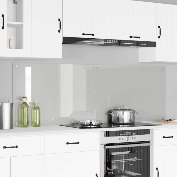 Кухненски гръб 2 pcs Прозрачен 90 x 60 cm закалено стъкло