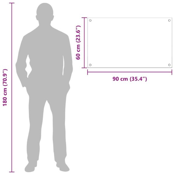 Кухненски гръб 2 pcs Прозрачен 90 x 60 cm закалено стъкло