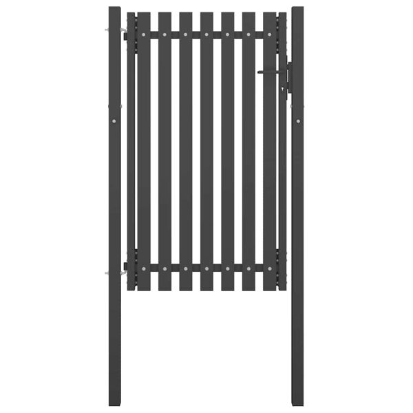 Градинска оградна порта от стомана 100x150 см, антрацит