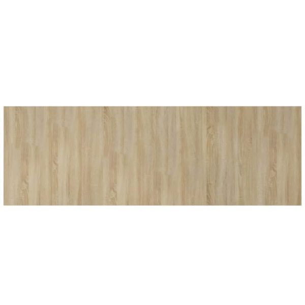 Табла за легло с шкафчета сонома дъб инженерно дърво