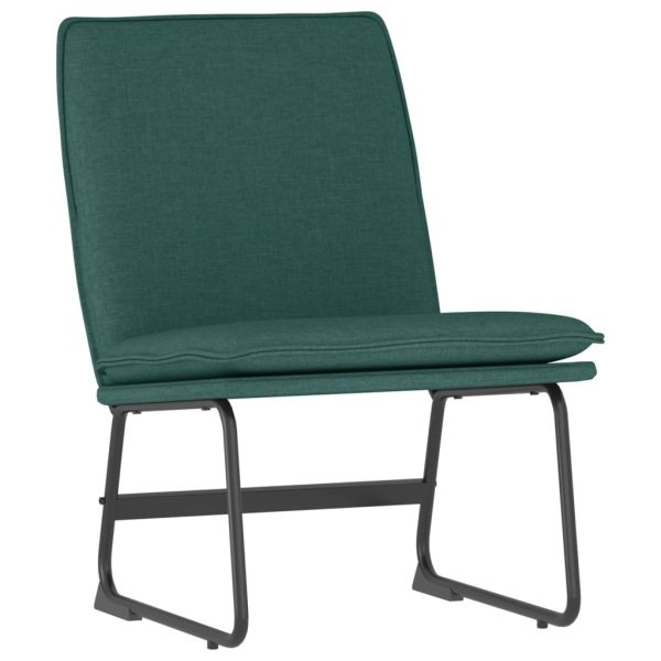 Стол шезлонг, тъмнозелен, 52x75x76 см, текстил