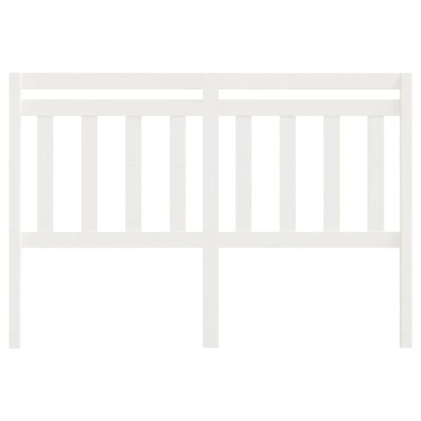 Горна табла за легло, бяла, 140x4x100 см, бор масив