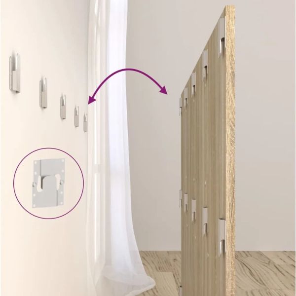 Горна табла за легло с шкафчета, дъб сонома, инженерно дърво