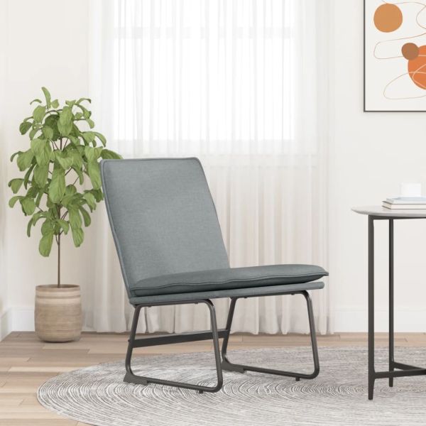 Стол шезлонг, светлосив, 52x75x76 см, текстил
