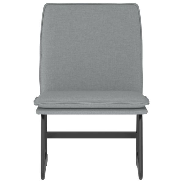 Стол шезлонг, светлосив, 52x75x76 см, текстил