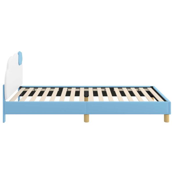 Легло за деца с табла Синьо 90 x 200 cm PU