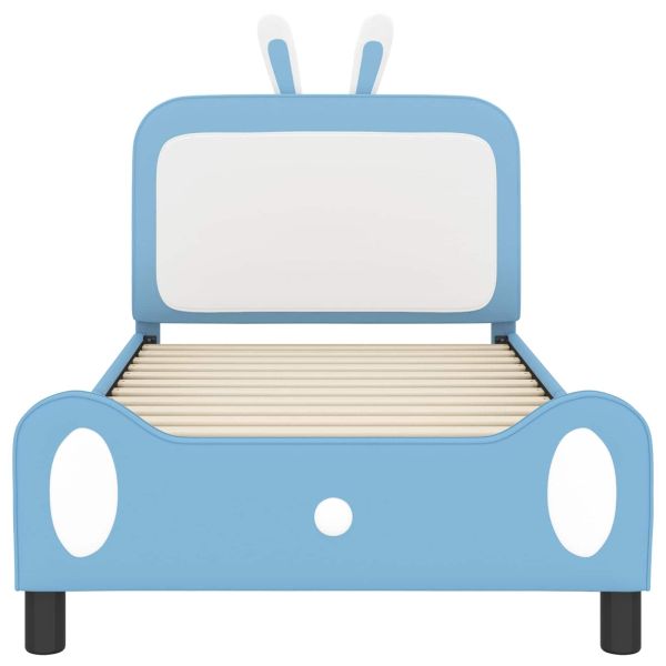 Легло за деца с табла с таблото Синьо 90 x 200 cm PU