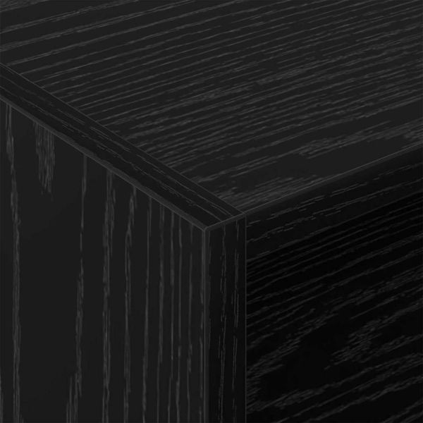 Шкаф за грамофонни плочи с рафт Черния дъб 78.5 x 35 x 45 см