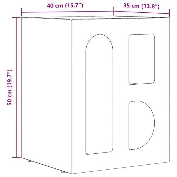 Нощно шкафче Сонома дъб 40 x 35 x 50 см Инженерно дърво
