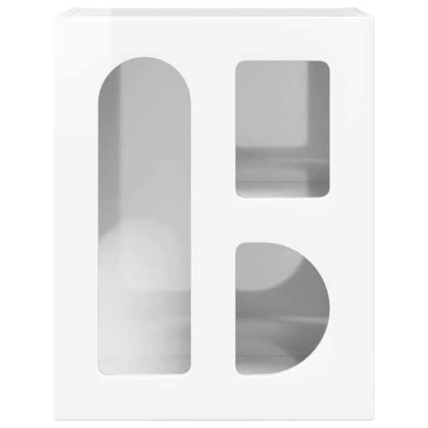 Нощно шкафче 2 pcs Лъскаво бяло 40 x 35 x 50 см Инженерно дърво