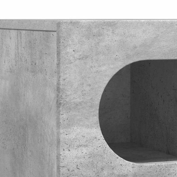 ТВ шкаф Циментено сиво 100 x 35 x 40 см Инженерно дърво