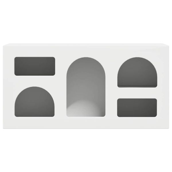 ТВ шкаф Бяло 80 x 35 x 40 см Инженерно дърво