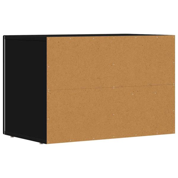 ТВ шкаф Черно 60 x 35 x 40 см Инженерно дърво