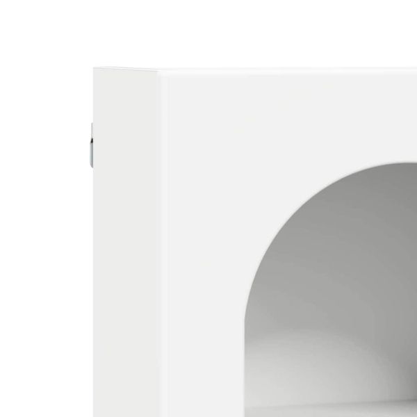 Висящ шкаф с рафт Бяло 59 x 20 x 71.5 см Инженерно дърво