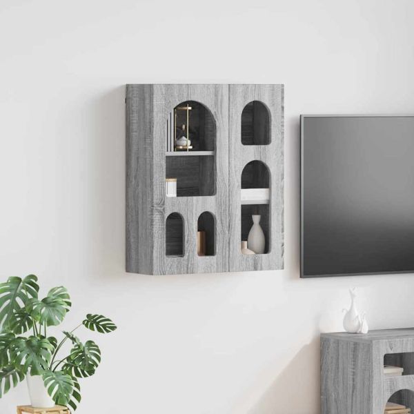 Висящ шкаф с рафт Сив Сонома 59 x 20 x 71.5 см Инженерно дърво