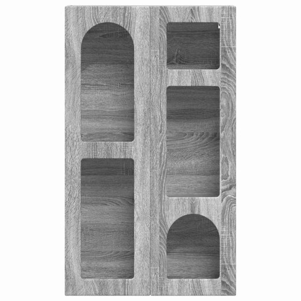 Висящ шкаф с рафт Сив Сонома 59 x 20 x 100 см Инженерно дърво