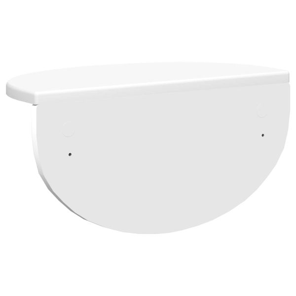 Стенен рафт 2 pcs Бяло 38 x 19 x 19 см Инженерно дърво