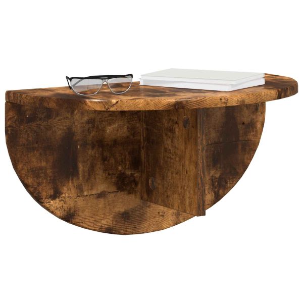 Стенен рафт 2 pcs Димян дъб 48 x 24 x 24 см Инженерно дърво