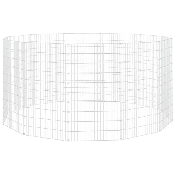 Заграждение за свободно отглеждани животни, 12 панела, 54x100 см, поцинковано желязо