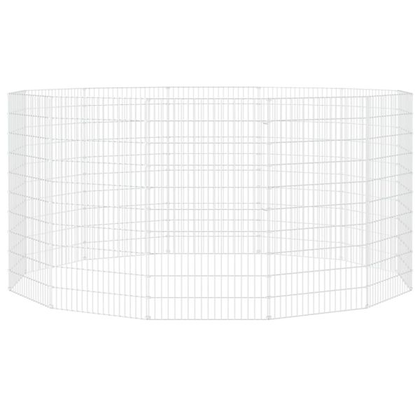 Заграждение за свободно отглеждани животни, 12 панела, 54x100 см, поцинковано желязо