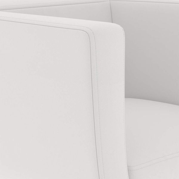 Бар табуретка, бяла, изкуствена кожа